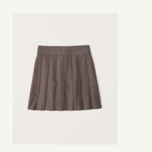 Abercrombie & Fitch Brown A-Line Pleated Skirt